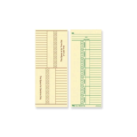 TOPS Time Card 12603