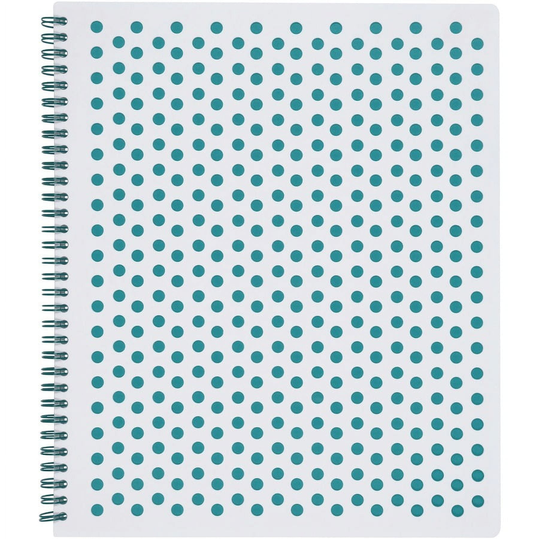 TOPS Polka Dot Design Spiral Notebook - Double Wire Spiral - College Ruled - 3 Hole(s) - 11 TOPS Polka Dot Design Spiral Notebook - Double Wire Spiral - College Ruled - 3 Hole(s) - 11