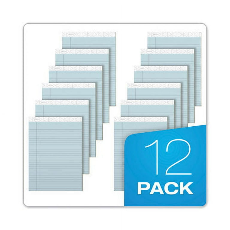 Prism + Colored Writing Pads, Wide/Legal Rule, 50 Pastel Blue 8.5 x 11.75 Sheets, 12/Pack