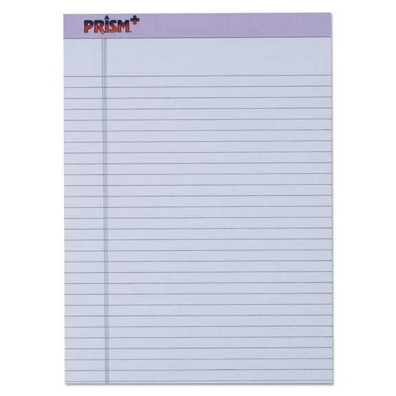 TOPS Prism Plus Colored Legal Pads, 8 1/2 x 11 3/4, Orchid, 50 Sheets, Dozen