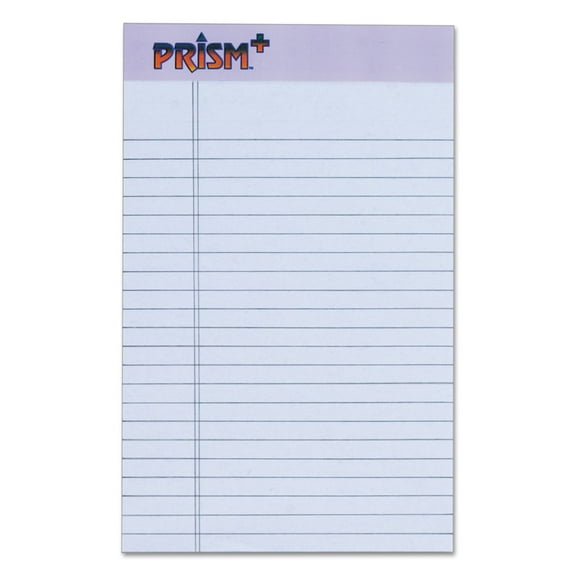 TOPS Prism Plus Legal Pads - Jr.Legal - 50 Sheets - 0.28" Ruled - Jr.Legal - 5" x 8" - Orchid Paper - Chipboard Cover -