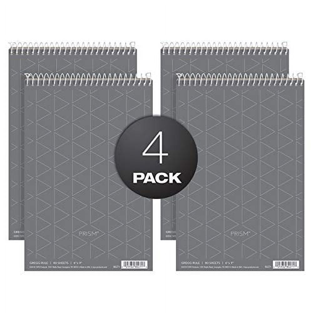 TOPS Prism Steno Books 6 x 9 Gregg Rule Gray Paper 80 Sheets Perforated