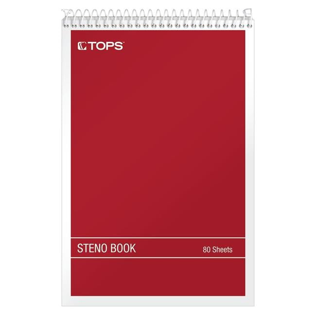 TOPS Products 80224 6 x 9 in. Steno Book, Assorted Color - 80 Sheets