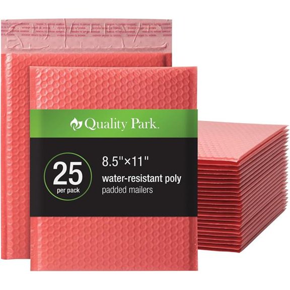 TOPS Products QUA85871 4 Count 8.25 x 11 in. Quality Park Bubble Mailer, No.2 Coral - 25 per Box
