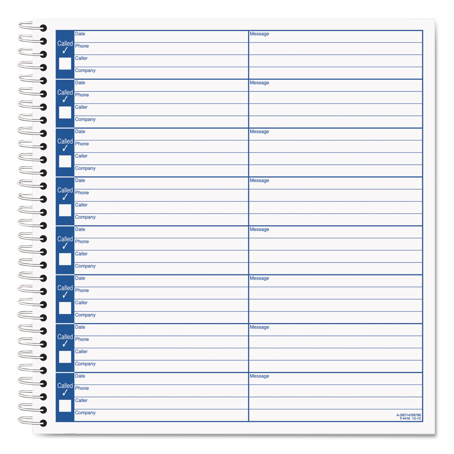 TOPS Products Voice Message Log Books, 8 1/2" x 8 1/4", 800-Message Book - image 1 of 3