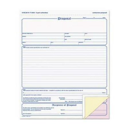 TOPS Proposal Form, Three-Part Carbonless, 8.5 x 11, 1/Page, 50 Forms (3850)