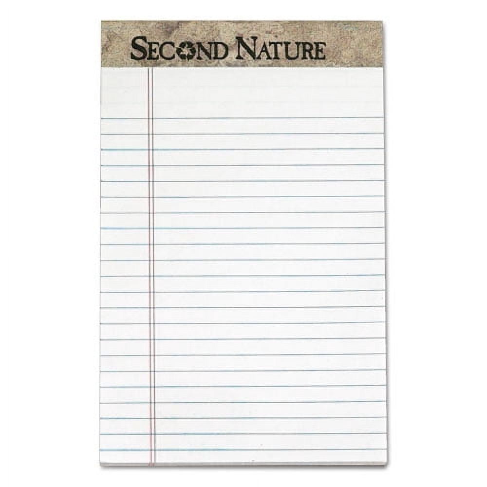 TOPS Second Nature Recycled Ruled Pads, Narrow Rule, 50 White 5 x 8 Sheets, Dozen
