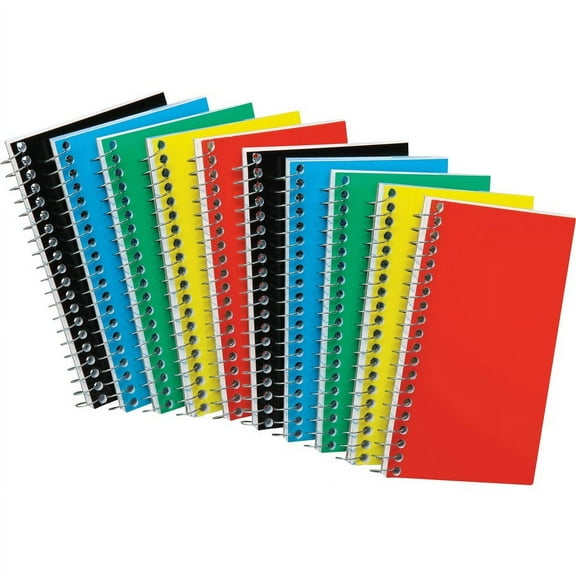 TOPS Sidebound Memo Book - 50 Sheets - Wire Bound - 5" x 3" - White Paper - Assorted Cover - Pressboard Cover - Mediumweight, Rigid, Flexible - 10 / Bundle | Bundle of 5