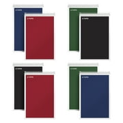 TOPS Spiral Steno Books, 6" x 9", Red, Black, Blue, Green 80 Pages, 8 Books per Pack