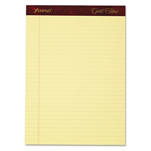 TOPS, TOP20032, Gold Fibre Premium Rule Writing Pads - Letter, 4 / Pack