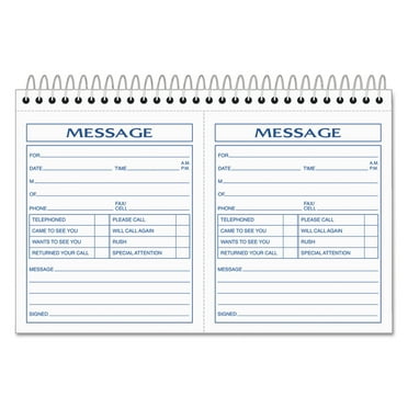 Rediform, RED50076, Memo Style Phone Message Book, 1 Each, White,Canary ...