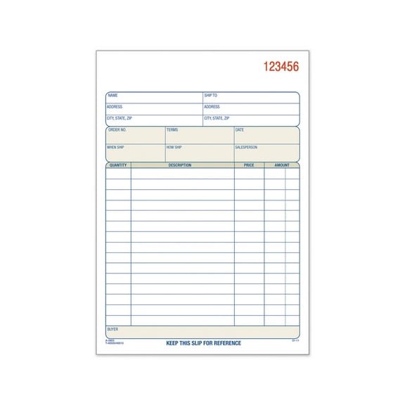 Tops Business Forms Sales Order Book, 5-9/16 X 7-15/16, Two-part Carbonless, 50 Sets/book