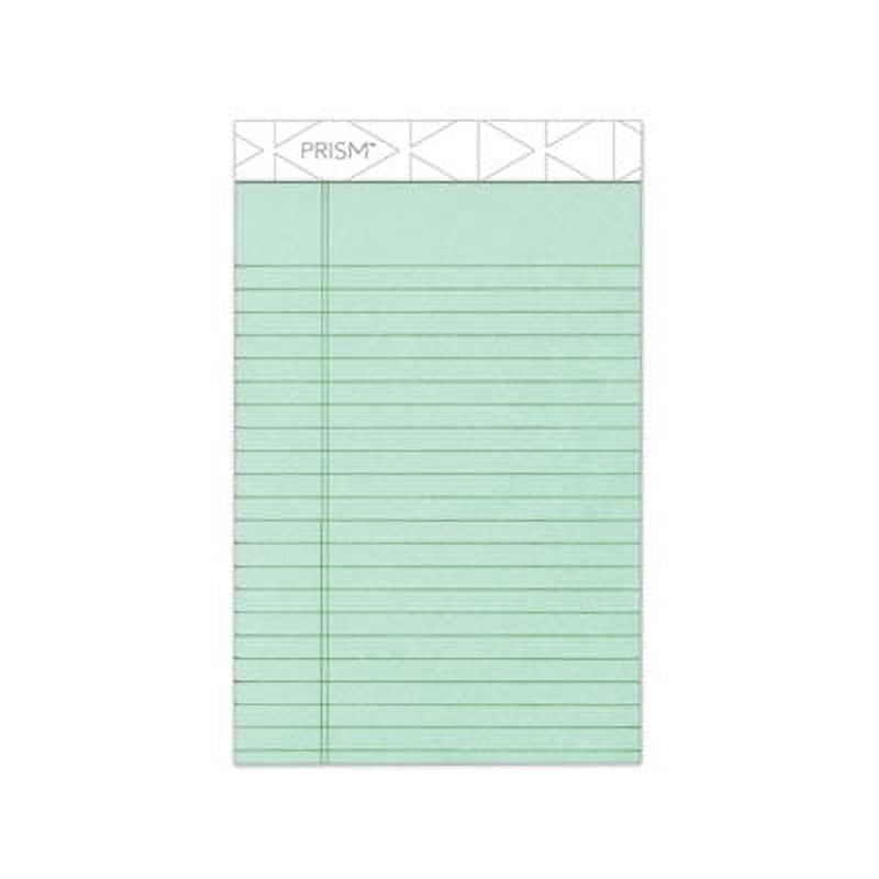 TOPS TOP63090 Prism Plus Colored Legal Pads, 5 x 8, Green, 50 Sheets, Dozen