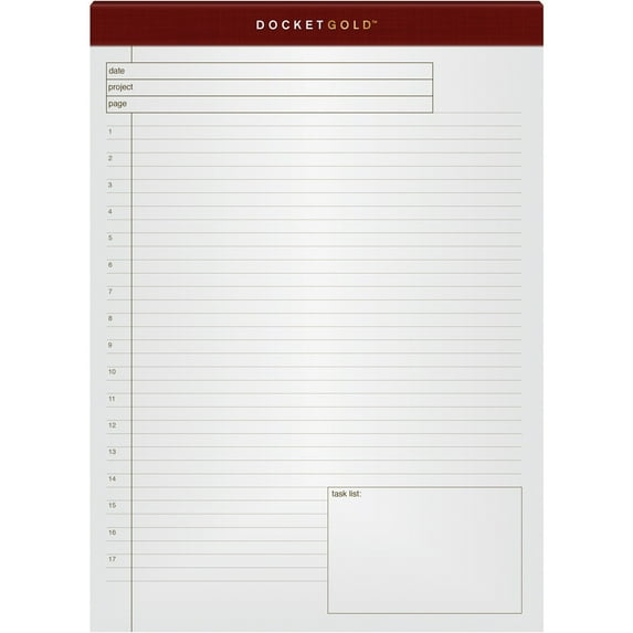 TOPS, TOP77100, Docket Gold Faint Ruled Project Pads, 4 / Pack