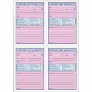 TOPS Telephone Message Book, Fax/Mobile Section, 5.5 x 3.88, 4/Page, 400 Forms