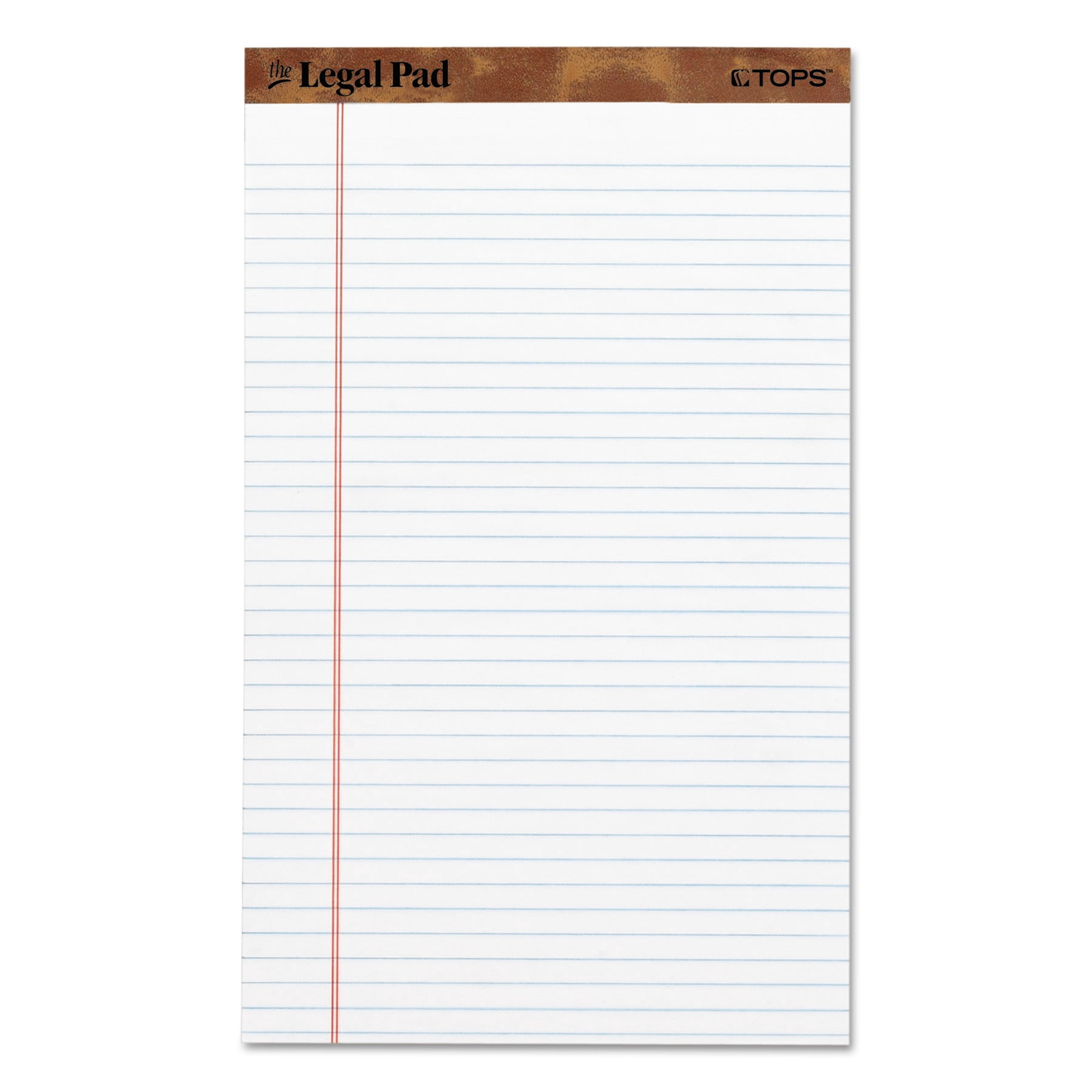 TOPS "The Legal Pad" Ruled Perforated Pads, 8 1/2 x 14, White, 50 Sheets, Dozen