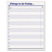 TOPS "Things To Do Today" Daily Agenda Pad, 8 1/2 x 11, 100 Forms