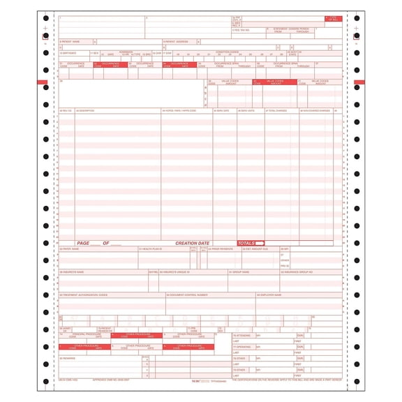 TOPS UB04 Health Care Form Revised HCFA Compliant 59770R