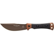 TOPS Knives Woodcraft Fixed Blade Knife 4.38 Drop Point 1095 Midnight Bronze Blade Micarta Handle Black