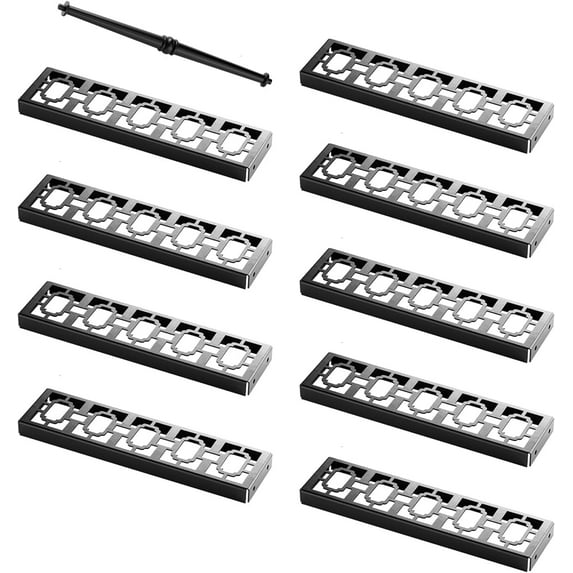 TOPSON 9-Pack Steel Accessory,Vintage Library Ladder Steps,Black Finish Ladder Hardware kit