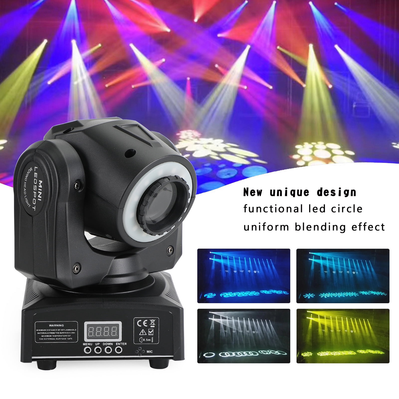 TOPTENG 100W Moving Head Light, 7 GOBO LED Moving Head Stage Lighting