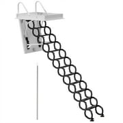 TOPTENG 12 Steps Black Loft Wall Folding Pulldown Attic Ceiling Ladder Stairs 39.4*27.6"