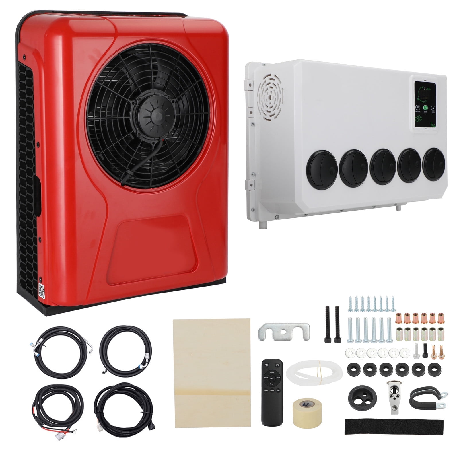 12V DC Air Conditioner Unit For Truck Van Bus Excavator Forklift Agricultural Vehicle Construction Vehicle Heavy Equipment