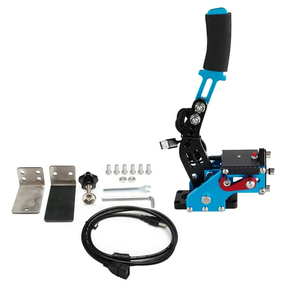 TOPTENG 14Bit X1 Racing Games Steering Wheel Stand USB Handbrake, for XBOX, Blue