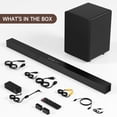 thumbnail image 1 of TOPTENG 2.1 Channel TV Soundbar Speaker - Wireless Bluetooth Sound bar Home Theater Stereo System w/Subwoofer, HDMI-ARC, Optical, USB, AUX, Remote Control - BS-18E, 1 of 16