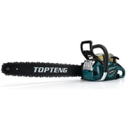 TOPTENG 65cc Gas Chainsaw, 20 Inch Guide Bar 2.9kW High Output Air-Cooled 2-Stroke Wood Cutting Saw, Portable Gas Saw for Yard Tree Trimming & Medium Logging Jobs