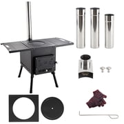 TOPTENG Camping Tent Stove, Portable Wood Burning Stove with 3 Chimney Pipes, Hot Tent Heating for Camping Travel Outdoor Backpacking Hunting Survival