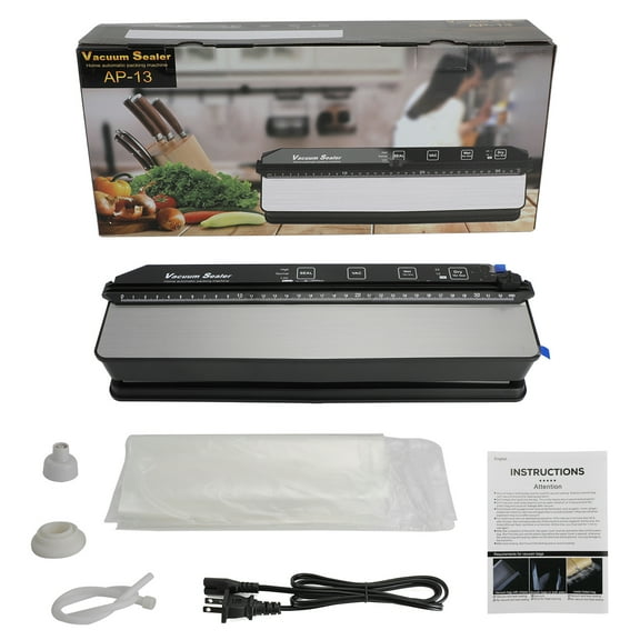 TOPTENG Food Saver Vacuum Sealer Seal A Meal Machine Save Food Sealing Kit + Free Bags Automatic Vacuum Sealer for Food Storage