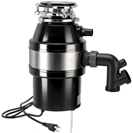 TOPTENG Garbage Disposal Continuous Feed Food Waste Disposer 3/4 HP 2800 RPM Under Sink Kitchen Food Waste Disposer w/ Plug