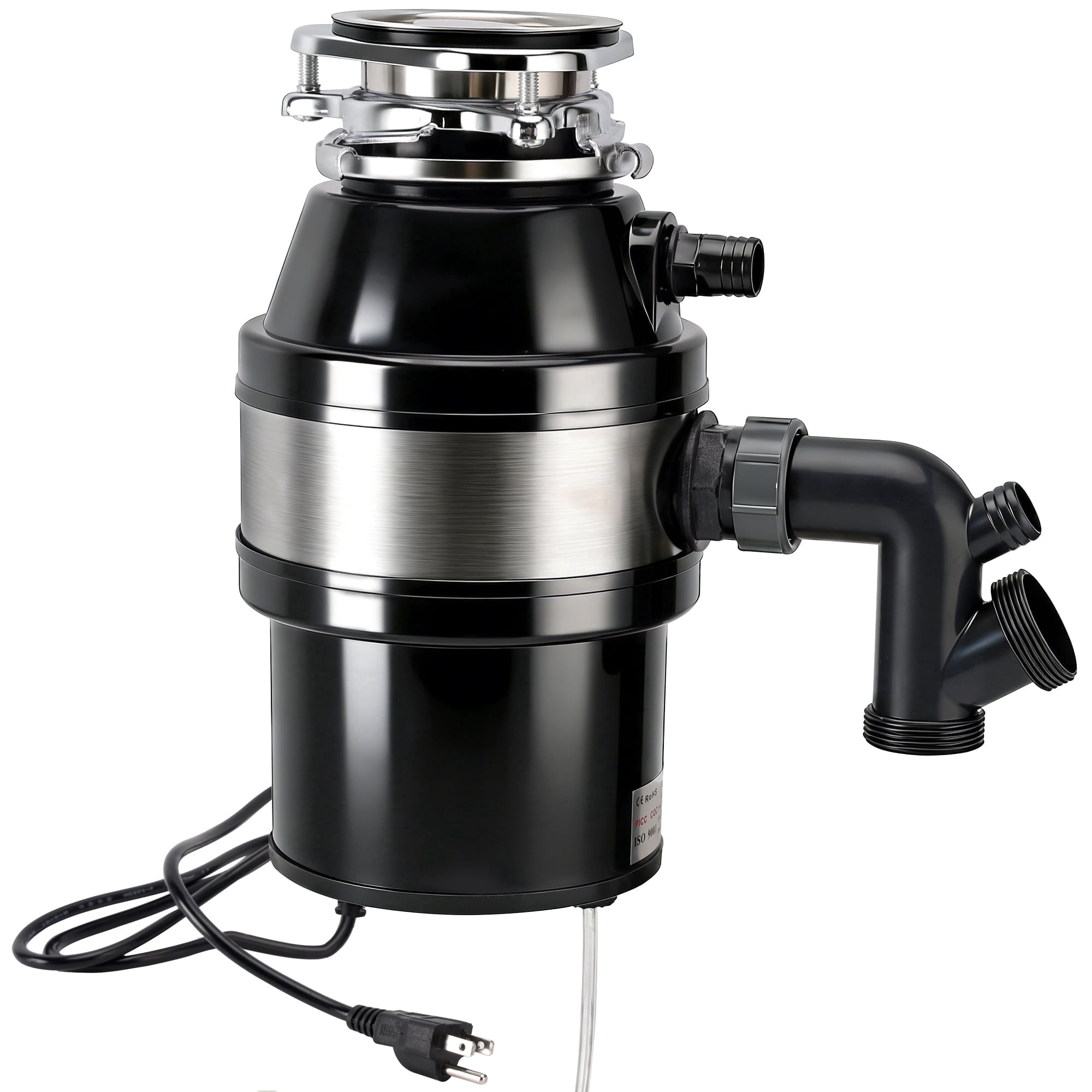 TOPTENG Garbage Disposal Continuous Feed Food Waste Disposer 3/4 HP 2800 RPM Under Sink Kitchen Food Waste Disposer w/ Plug
