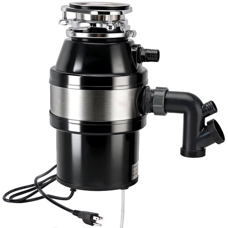 TOPTENG Garbage Disposal Continuous Feed Food Waste Disposer 3/4 HP 2800 RPM Under Sink Kitchen Food Waste Disposer w/ Plug