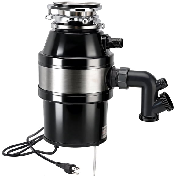 TOPTENG Garbage Disposal Continuous Feed Food Waste Disposer 3/4 HP 2800 RPM Under Sink Kitchen Food Waste Disposer w/ Plug
