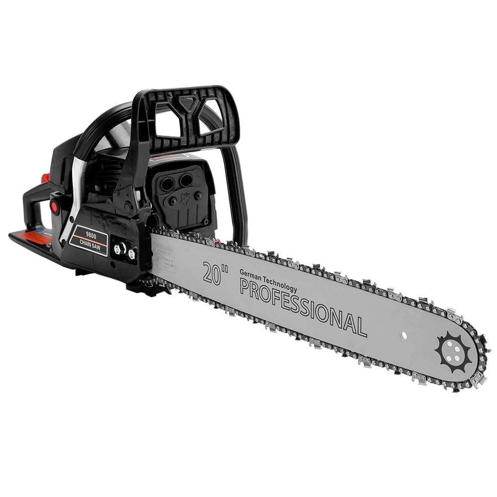 TOPTENG Gasoline Chainsaw with 20 in. Bar 62CC Engine 2-Cycle Gas Powered Chainsaw for Farm/Garden/Ranch/Firewood
