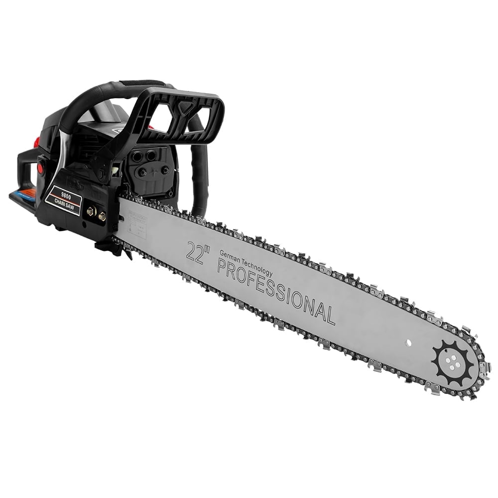TOPTENG Gasoline Chainsaw with 22 in. Bar 62CC Engine 2-Cycle Gas Powered Chainsaw for Farm/Garden/Ranch/Firewood