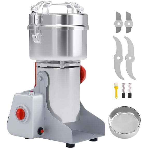 TOPTENG Grain Grinder Electric Spice Herb Mill 700g 2400W Food Grinding Machine High-speed Pulverizer For Dry Coffee Nut Cereal Flour Corn Seeds Seasonings Wheat Condiment US 110V
