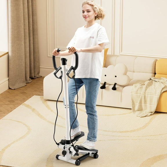 TOPTENG Health & Fitness Steppers for Exercise,Vertical Climber Stair Stepper Exercise Home Workout Equipment with Resistance Bands for Full Body Workout,330lbs Loading Capacity