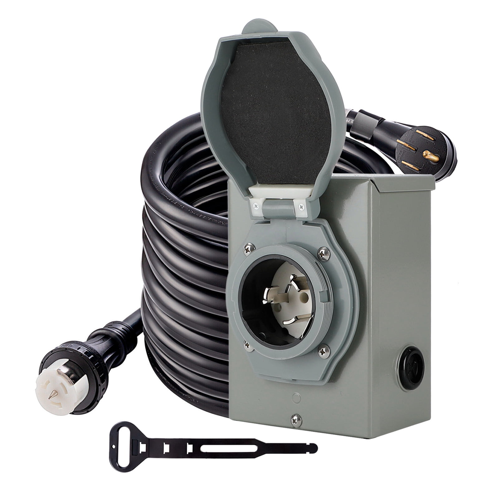 TOPTENG Mrolife 50 Amp Generator Cord 25FT with Power Inlet Box