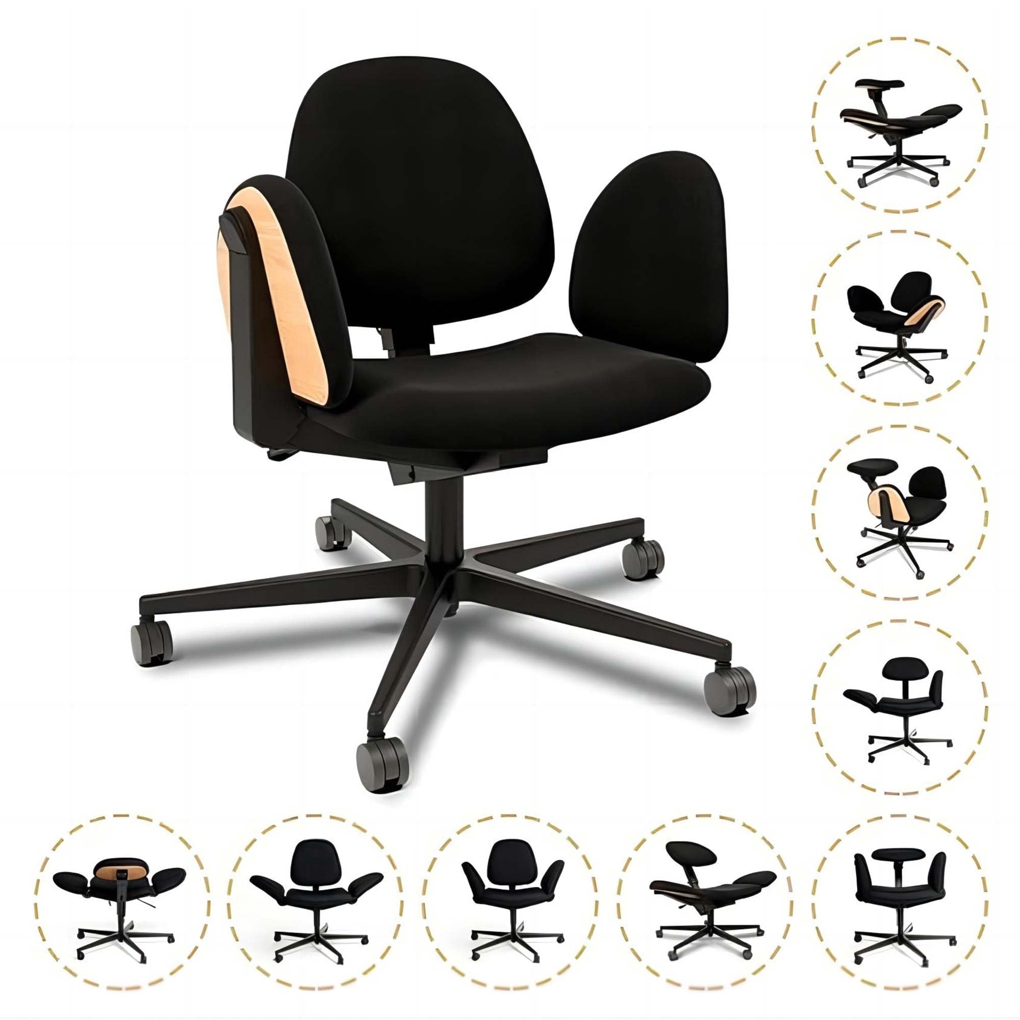 TOPTENG Multifunctional Creativity Chair Meditation Chair Chair Cross Legged Office Home Transformable and movable chair Ergonomic Chair for Improved Sitting Posture