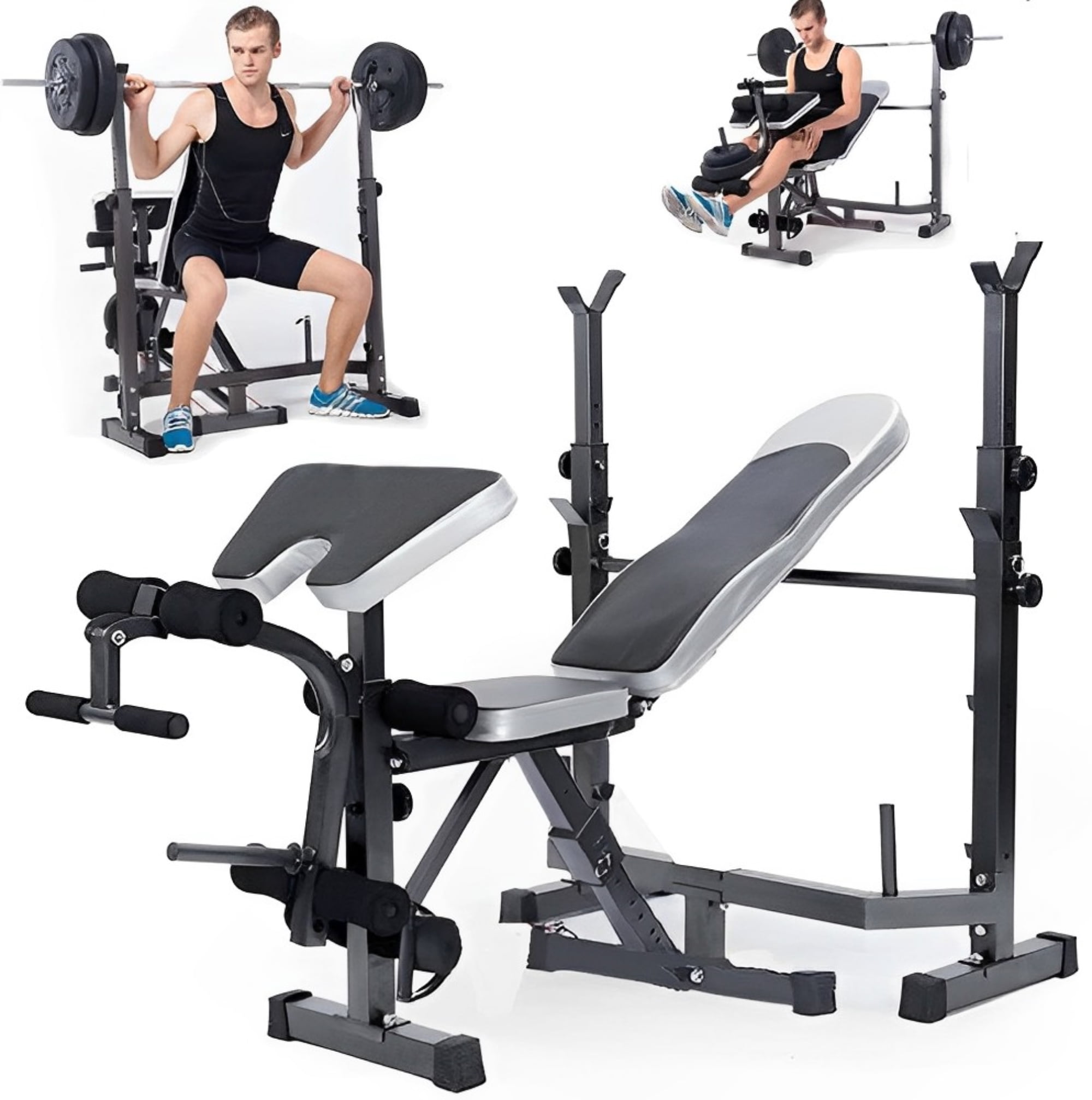 TOPTENG Pair of Adjustable Height Standard Squat Rack Stand, Portable