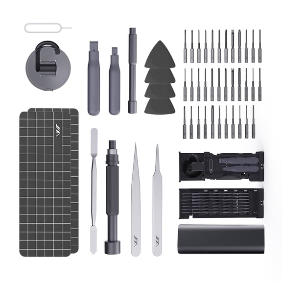 TOPTENG Precision Screwdriver Set 60-Pieces Hobby and Repair Set DIY PC Phone Hardware Electronic Devices Repair Watch Portable Compact 4mm Bits Slim Rotating Screwdriver Tweezers