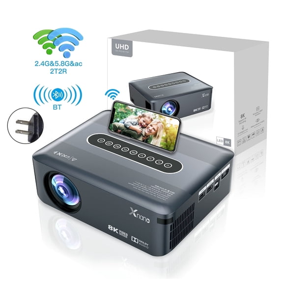 TOPTENG Ultra HD 8K Portable Supported Decoding Portable 1080p Projector Android Movie Home Phone Laptops