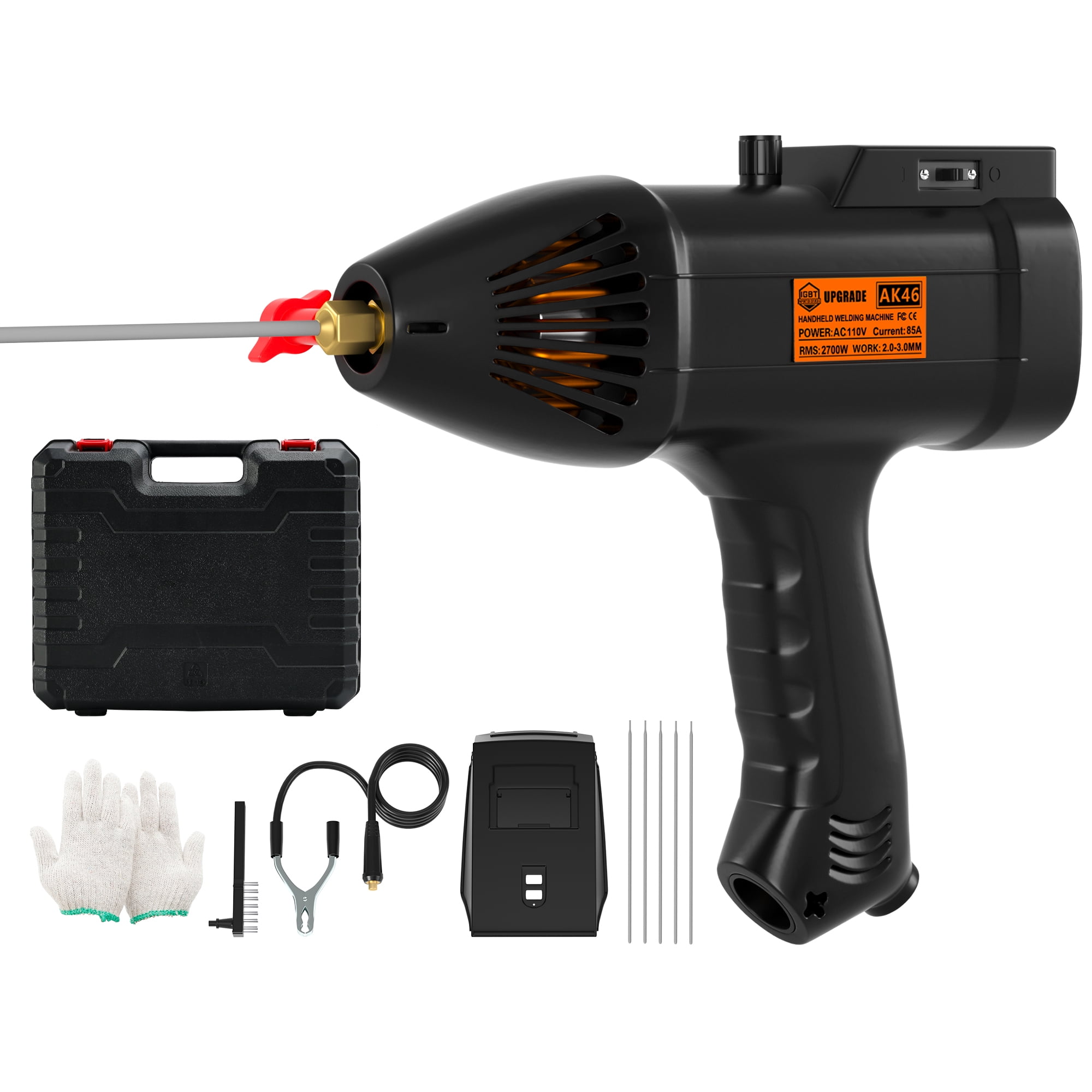 TOPTENG Welding Machine, Handheld Stick Welder, 110V Portable ARC Hand Held , Automatic Digital Current Adjustment with Welding Tool Set, with Toolbox
