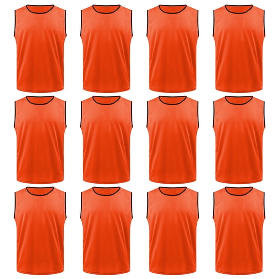 TOPTIE 12-Pack Blank Scrimmage Team Practice Pinnies Mesh Jerseys Vests Pinnies