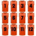 thumbnail image 1 of TOPTIE 12 Pack Numbered Scrimmage Team Practice Pinnies Mesh Jerseys Vests Pinnies (#1-12), 1 of 6