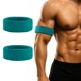 thumbnail image 1 of TOPTIE 2 Pcs Bicep Bands Dark Teal for Football, Terry Cloth Arm Sweatbands Wristbands Leg Bands for Sport (One Pair), 1 of 7