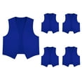thumbnail image 1 of TOPTIE 5 Pack No Pocket Unisex Vest Peasant Costume Vest Volunteer Work Vest-Blue-L, 1 of 7